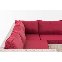 Ecksofa-Garnitur Liberi 5mm Rubinrot