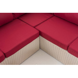 Ecksofa-Garnitur Liberi 5mm Rubinrot