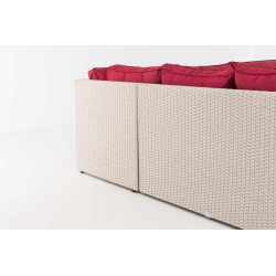 Ecksofa-Garnitur Liberi 5mm Rubinrot