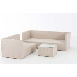 Ecksofa-Garnitur Liberi 5mm Rubinrot