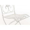 Conjunto de Mesa & 2 Sillas Plegables Aldeano Blanco antiguo