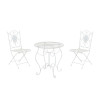 Conjunto de Mesa & 2 Sillas Plegables Aldeano Blanco