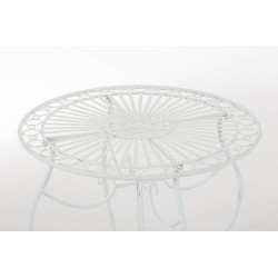 Conjunto de Mesa & 2 Sillas Plegables Aldeano Blanco