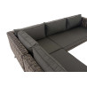 Eck-Loungeset Molde Rundrattan grau-meliert 40 cm (Dunkelgrau)