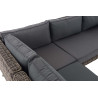 Eck-Loungeset Molde Rundrattan grau-meliert  40 cm (Dunkelgrau)