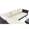 Eck-Loungeset Molde Rundrattan schwarz  40 cm (Dunkelgrau)