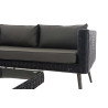 Eck-Loungeset Molde Rundrattan schwarz 40 cm (Dunkelgrau)