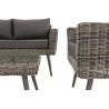 Loungeset Kiruna Rundrattan Grau-meliert 40 cm (Dunkelgrau)