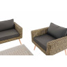 Loungeset Kiruna Rundrattan Natura 40 cm (Hellbraun)