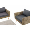 Loungeset Kiruna Rundrattan Natura 40 cm (Hellbraun)