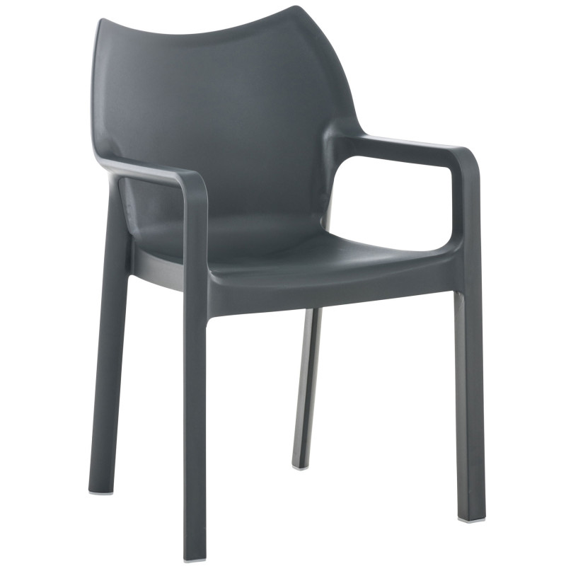 Silla plástico apilable DIVA Gris oscuro