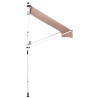 Toldo ajustable Westerly 300x120 cm,Beige