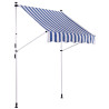 Toldo ajustable Westerly 200x120 cm,weiß/blau