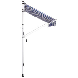 Toldo ajustable Westerly 200x120 cm,weiß/blau