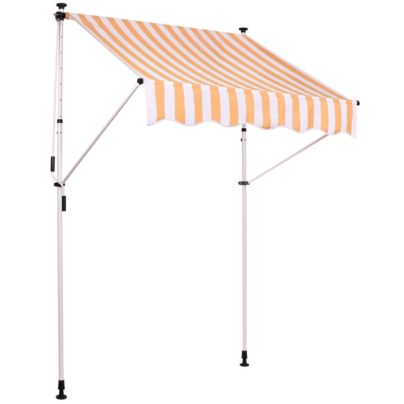 Toldo ajustable Westerly 350x120 cm,weiß/gelb