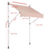 Toldo ajustable Westerly 400x120 cm,Beige