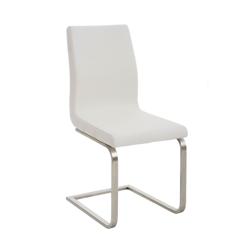 Silla De Comedor Belfort En Tela Blanco