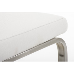 Silla De Comedor Belfort En Tela Blanco