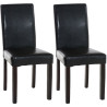 Set de 2 Sillas de Comedor Ina ~ Base Marrón Negro