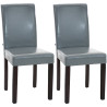 Set de 2 Sillas de Comedor Ina ~ Base Marrón Gris