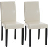 Set 2x Sillas de Comedor Ina ~ Base Negra Crema