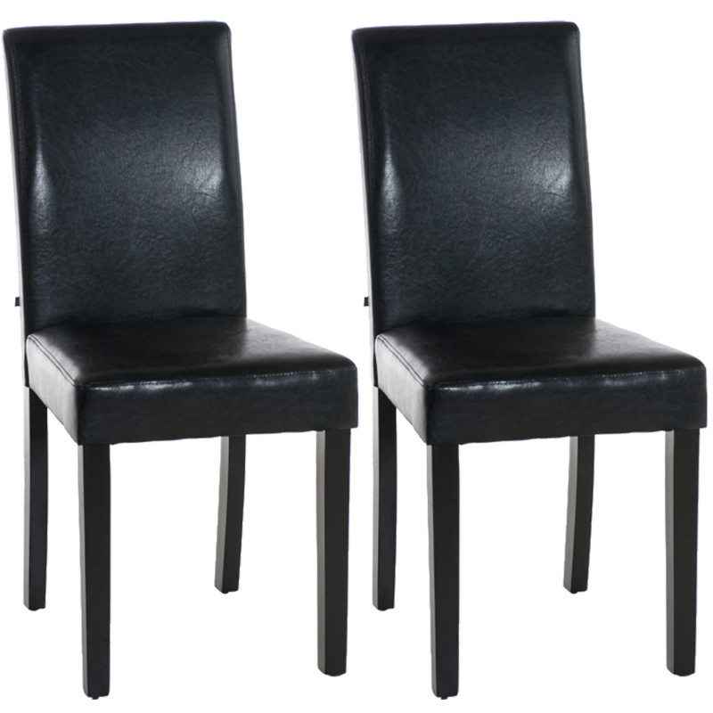 Set 2x Sillas de Comedor Ina ~ Base Negra Negro