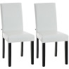 Set 2x Sillas de Comedor Ina ~ Base Negra Blanco