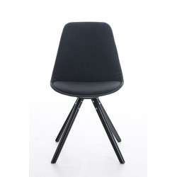 Silla De Comedor Pegleg Rund En Tela Negro,Negro