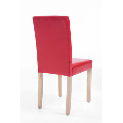 Silla de comedor Ina Rojo,Natural