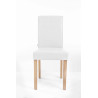 Silla de comedor Ina Blanco,Natural