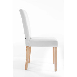 Silla de comedor Ina Blanco,Natural