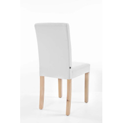 Silla de comedor Ina Blanco,Natural