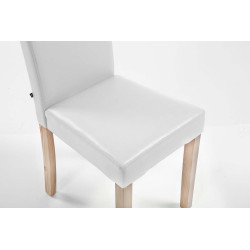 Silla de comedor Ina Blanco,Natural