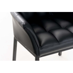 Sillón De Salón Octavia En Estilo Chesterfield Negro,Negro