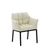 Sillón De Salón Octavia En Estilo Chesterfield Crema,Negro