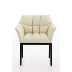 Sillón De Salón Octavia En Estilo Chesterfield Crema,Negro