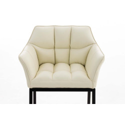 Sillón De Salón Octavia En Estilo Chesterfield Crema,Negro