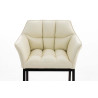 Sillón De Salón Octavia En Estilo Chesterfield Crema,Negro