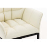 Sillón De Salón Octavia En Estilo Chesterfield Crema,Negro