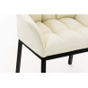 Sillón De Salón Octavia En Estilo Chesterfield Crema,Negro