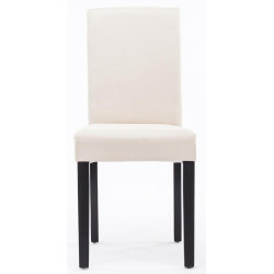 Silla de Comedor Ina en Tela Crema,Negro