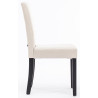 Silla de Comedor Ina en Tela Crema,Negro