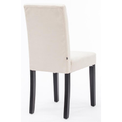 Silla de Comedor Ina en Tela Crema,Negro