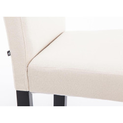 Silla de Comedor Ina en Tela Crema,Negro