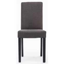 Silla de Comedor Ina en Tela Gris oscuro,Negro