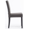 Silla de Comedor Ina en Tela Gris oscuro,Negro