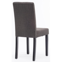 Silla de Comedor Ina en Tela Gris oscuro,Negro