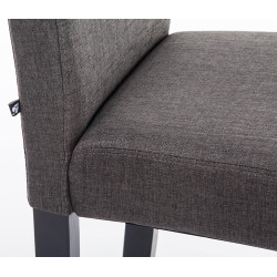 Silla de Comedor Ina en Tela Gris oscuro,Negro