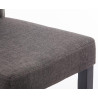 Silla de Comedor Ina en Tela Gris oscuro,Negro