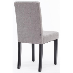 Silla de Comedor Ina en Tela Gris claro,Negro